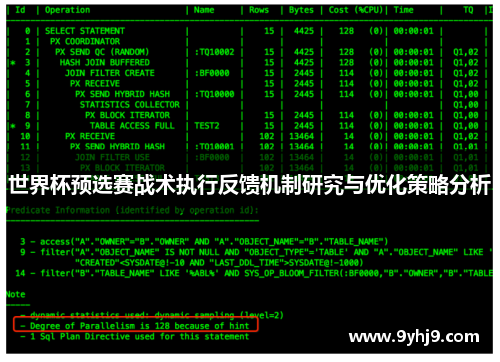 世界杯预选赛战术执行反馈机制研究与优化策略分析